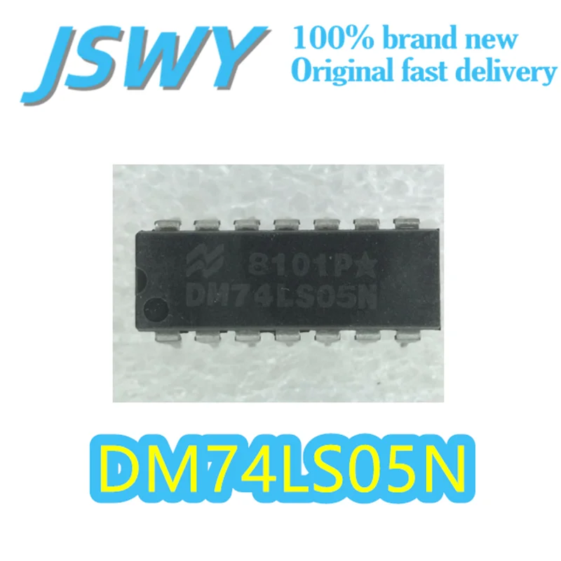 

(10/50 pieces) DM74LS05N 74LS05 Direct plug DIP-14 package 5V wide voltage industrial grade 14-foot strong drive Original