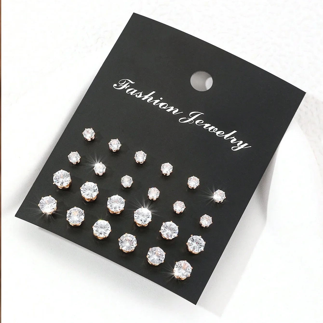 12 Pairs Of Luxurious, Simple, Shiny, And Caring Zirconia Decorative Earrings Are Suitable For Gifts To Parties,And Couples image 6