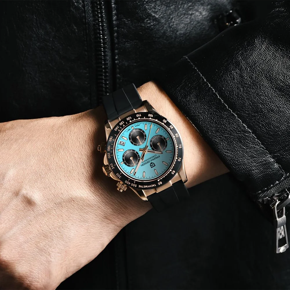 PAGANI DESIGN V3 Classics luksusowe męskie zegarki kwarcowe Sapphire Retro chronograf wodoodporne zegarki ze stali nierdzewnej dla prezent dla mężczyzny