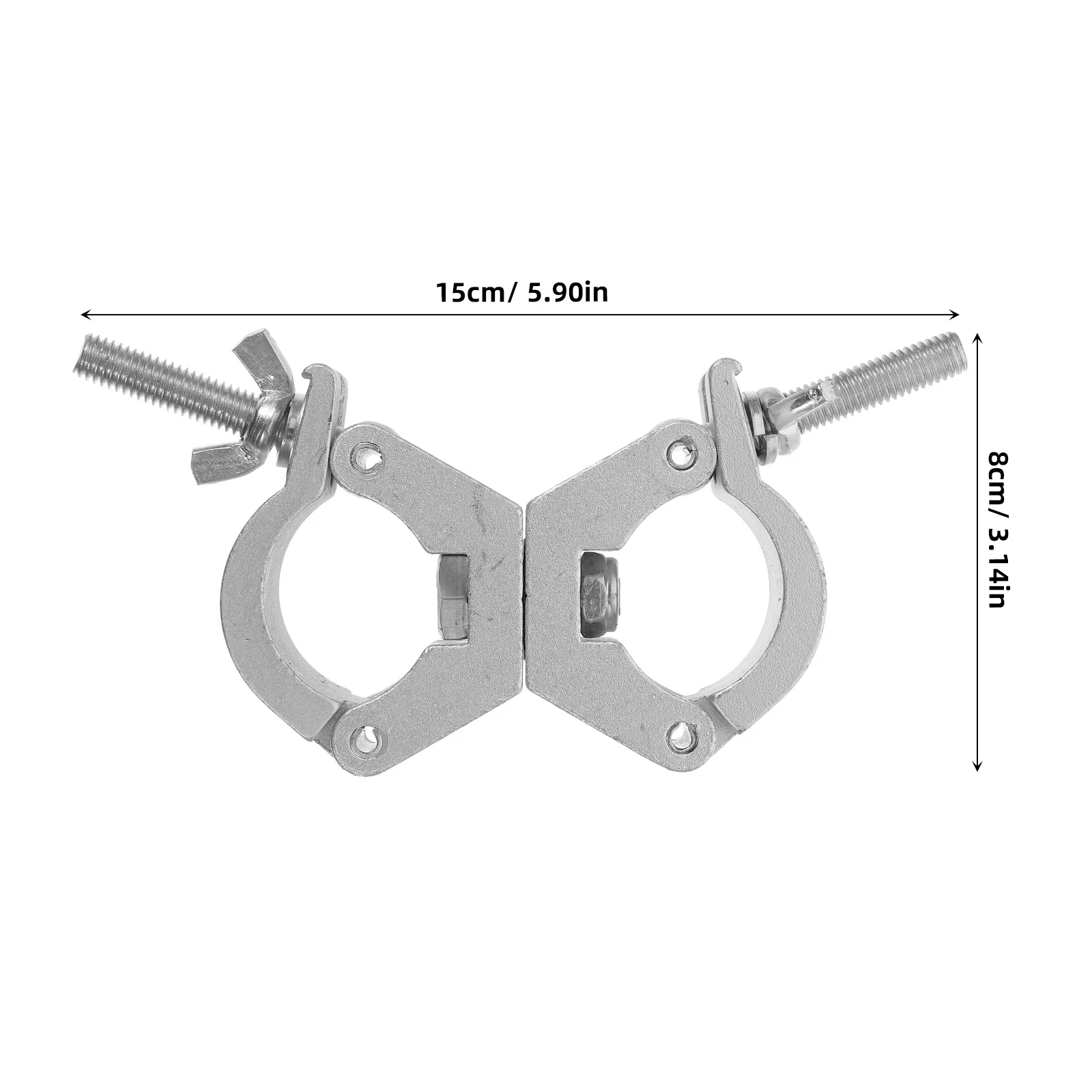 ステージフッククランプ アルミ合金 360 °   回転式デュアルリングライトトラス取り付けブラケットDJ照明ポールクランプトラス