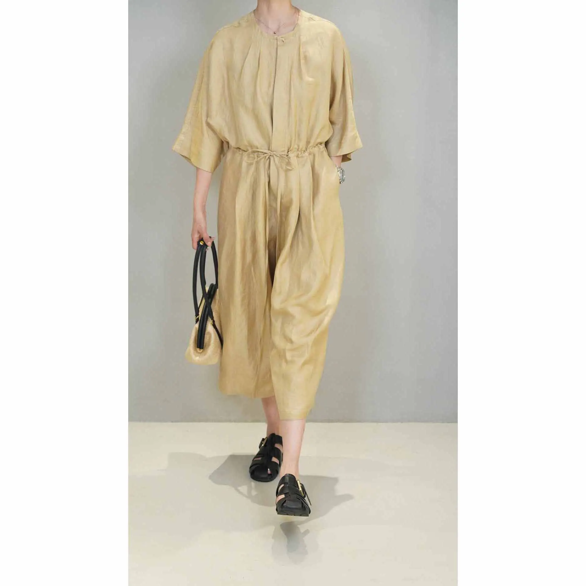 

Костюм женский с высокой талией, длинными рукавами, из хлопка, для отдыха, весенняя коллекция, новинка