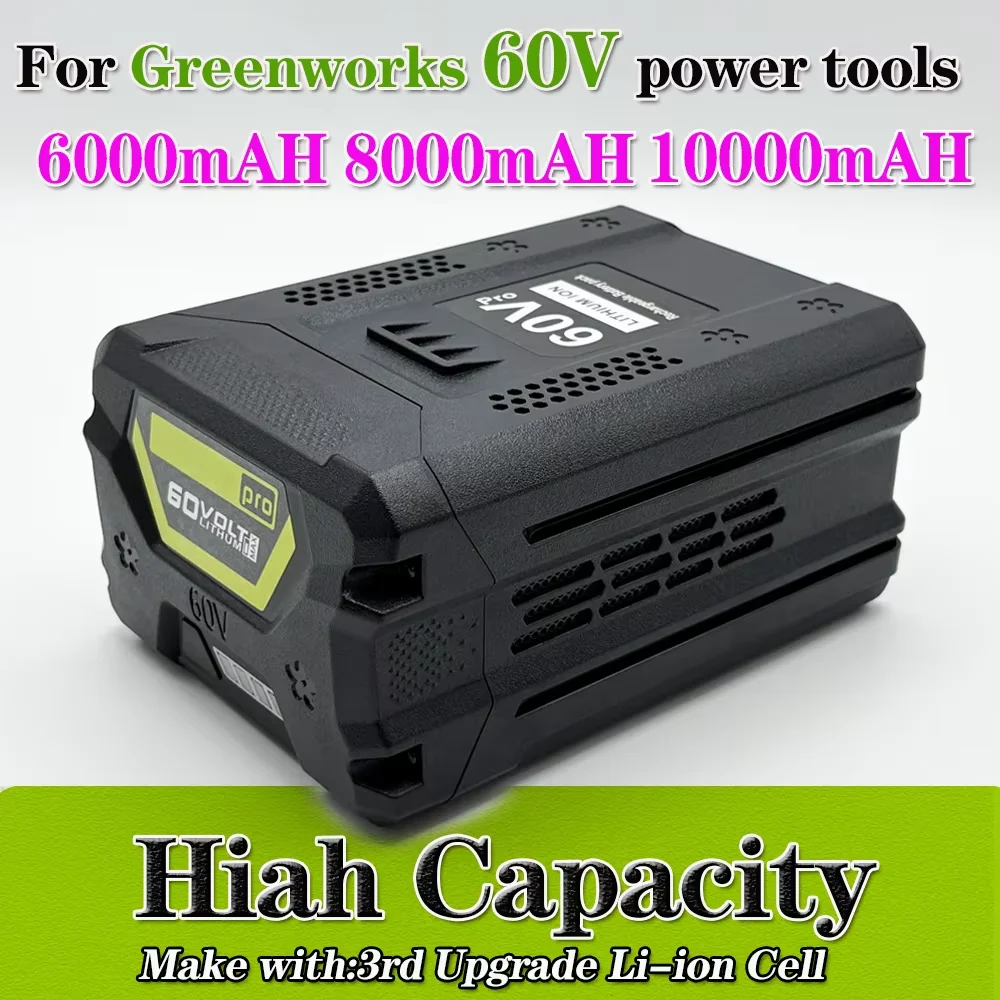 

60V For Greenworks 10000mAH BLF442 CSC404 CSF401/405 82CS27 82CS34 82BH22 82BD250 Power Tool Battery