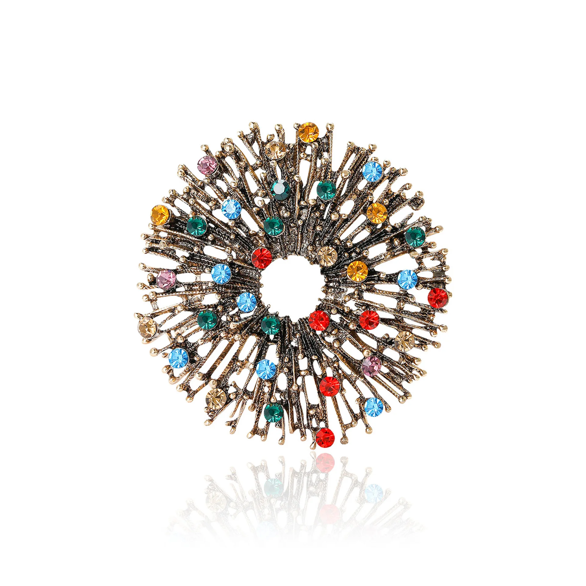 

Colorful Rhinoceros Hollow Sun Brooch For Women And Men, Music Events, Parties, Casual Wear Bags, And Jewelry Gifts For Friends