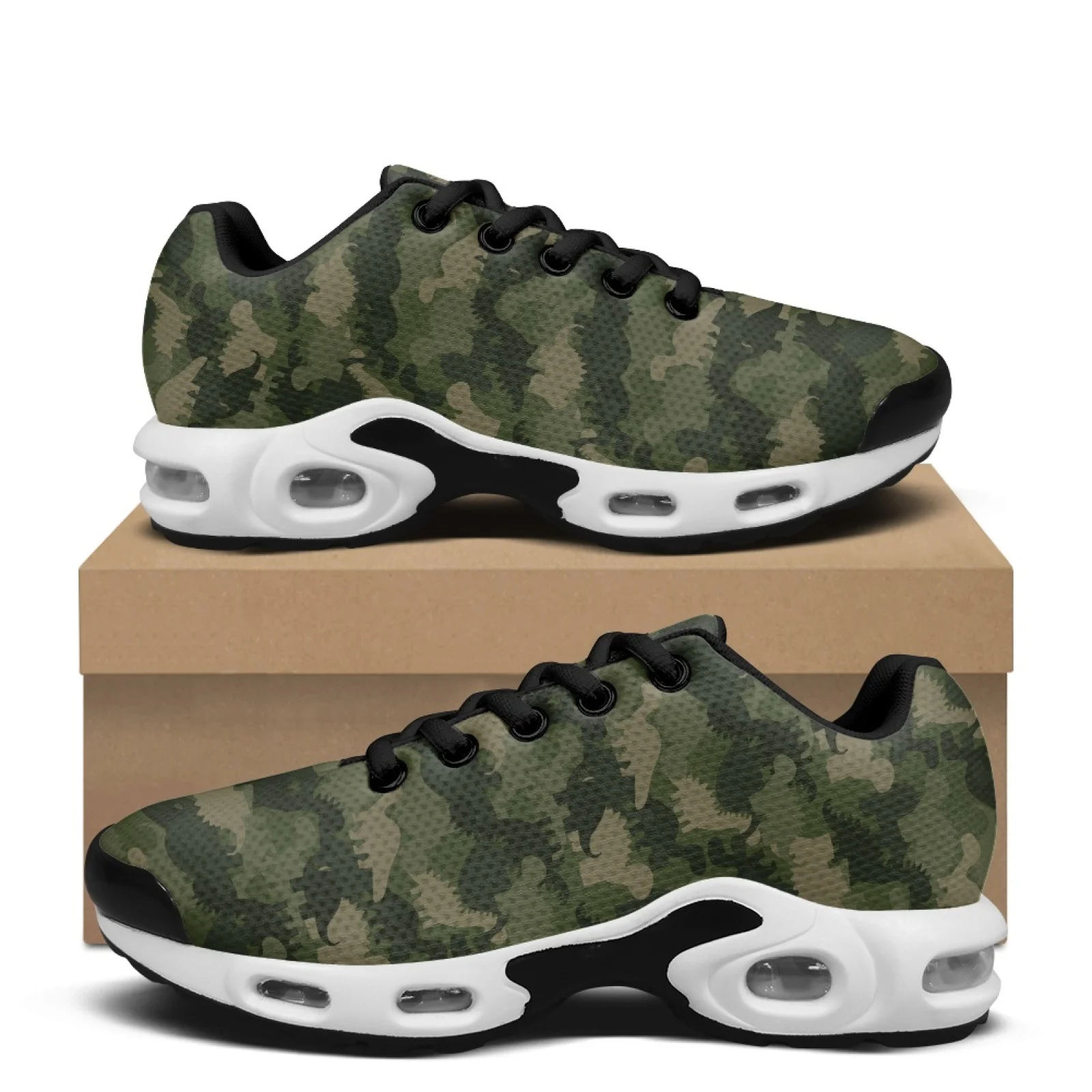 PENSTROLL Dinosaur Camouflage Casual Sport Shoes Comfort Sneaker for Men Easy Air Cushion Sneaker
