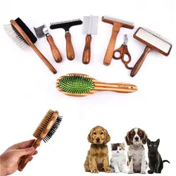 Pet Comb Cat Antique Solid Wood Comb Many Styles Combs Bath Brush Remove Floating Hair Flea Combs Dog Grooming Cleaning Supplies