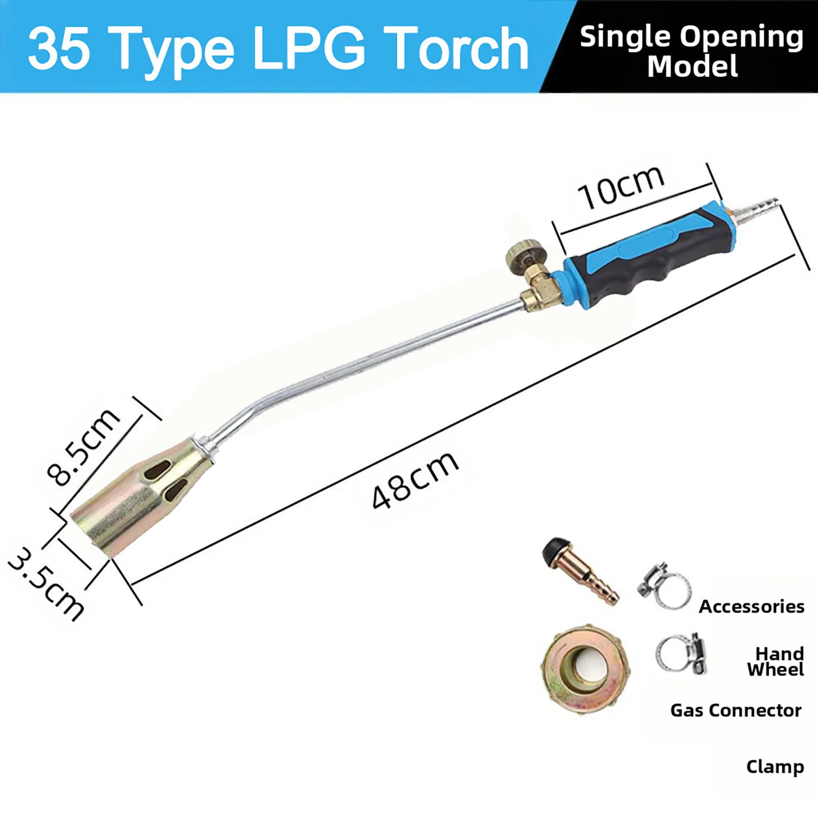 30 INch Flamethrower For Melting Ice Roasting Meat Welding With Heat-Resistant Steel Safe Propane Torch For Various Outdoor Task