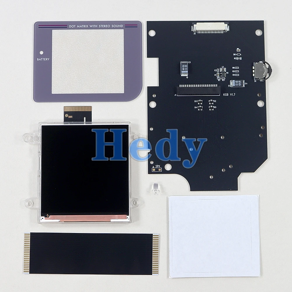 5세트 2.6인치 V5.0 하이라이트 IPS 풀 스크린 키트 (GB V5 IPS LCD 백라이트용) 고휘도 36가지 레트로 색상 조합