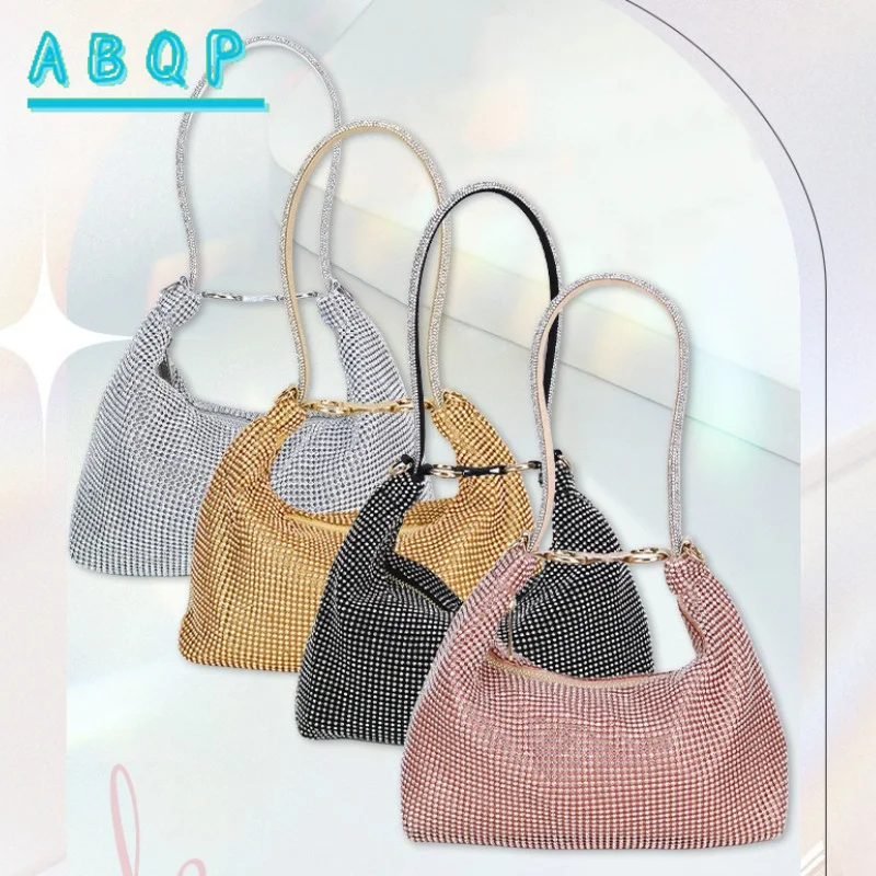 

New Women's Evening Bag Luxury Brand Diamond-encrusted Shiny Evening Bag Personalized Shiny Women's Shoulder Crossbody Bag
