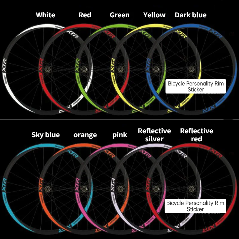 MTB wheel sticker width 20mm Road Bike Rim Decals Reflective Cycling Stickers 20\