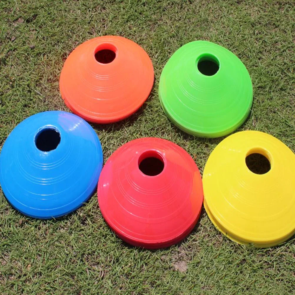 

Soccer Training Cone Football Obstacle Disc Plastic Sports Round Logo PE Material Durable Stable Bright Colors Kids Match