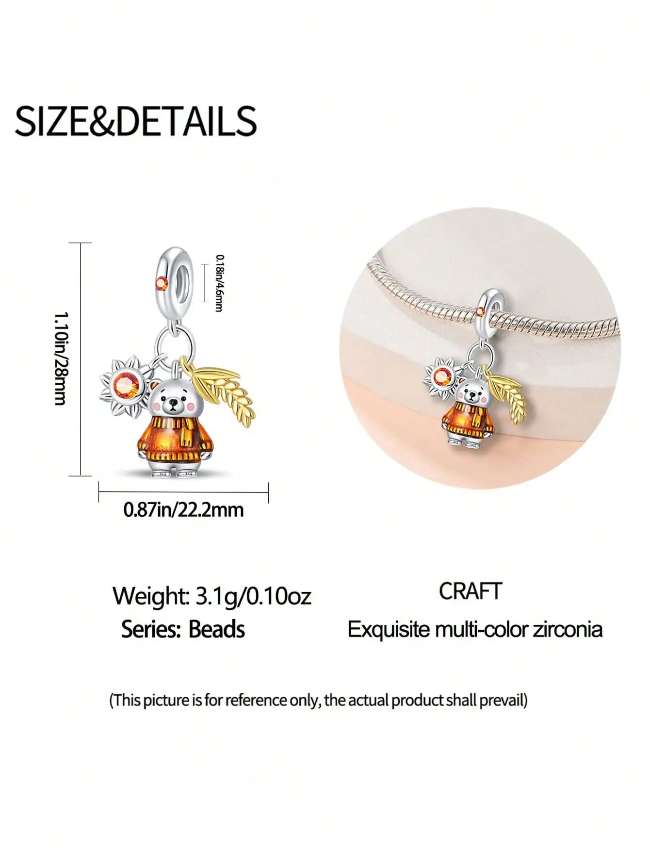 925 Silver Plated Original Charms Autumn Squirrel Pumpkin Carriage Beads Fit Bracelet Women's Jewelry Gift