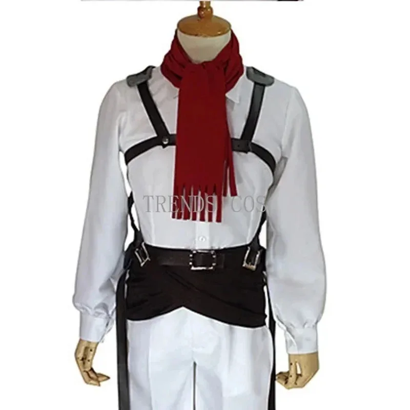 LCK01 Mannelijke/Vrouwelijke Mikasa Cosplay Kostuum Eren Jaeger Outfits Levi Ackerman Hange Cosplay Kostuum Volledige Set Shirt Broek Cape SYh1@!