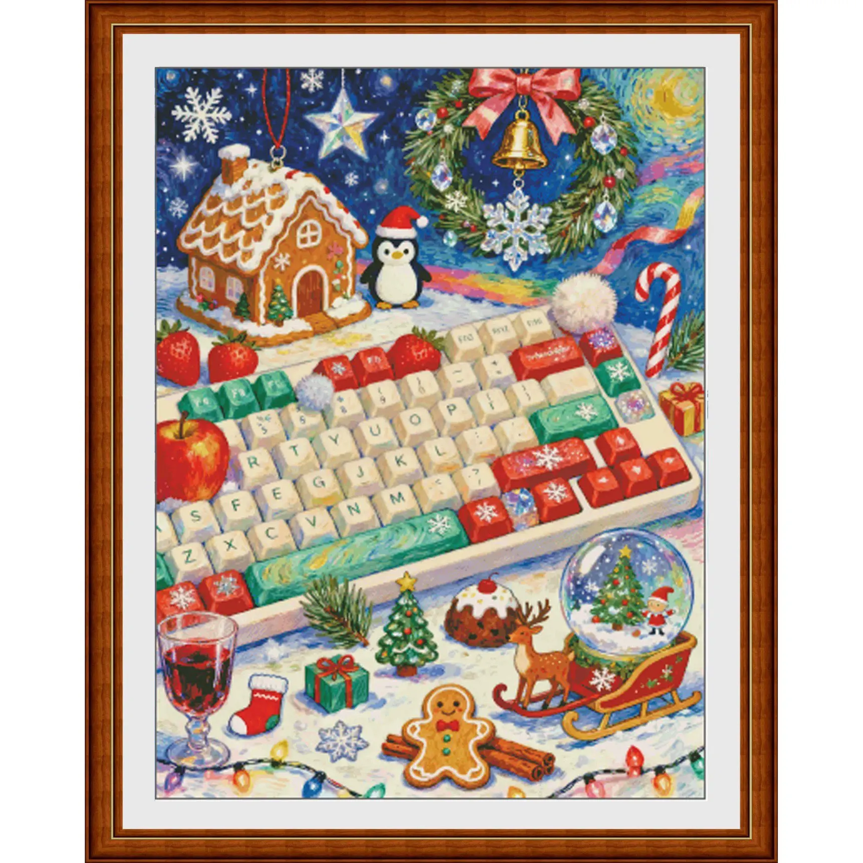 

ZZ7847 Рождество 11CT 14CT 16CT печать холст вышивка крестиком DIY набор рукоделие вышивка 164 цвета