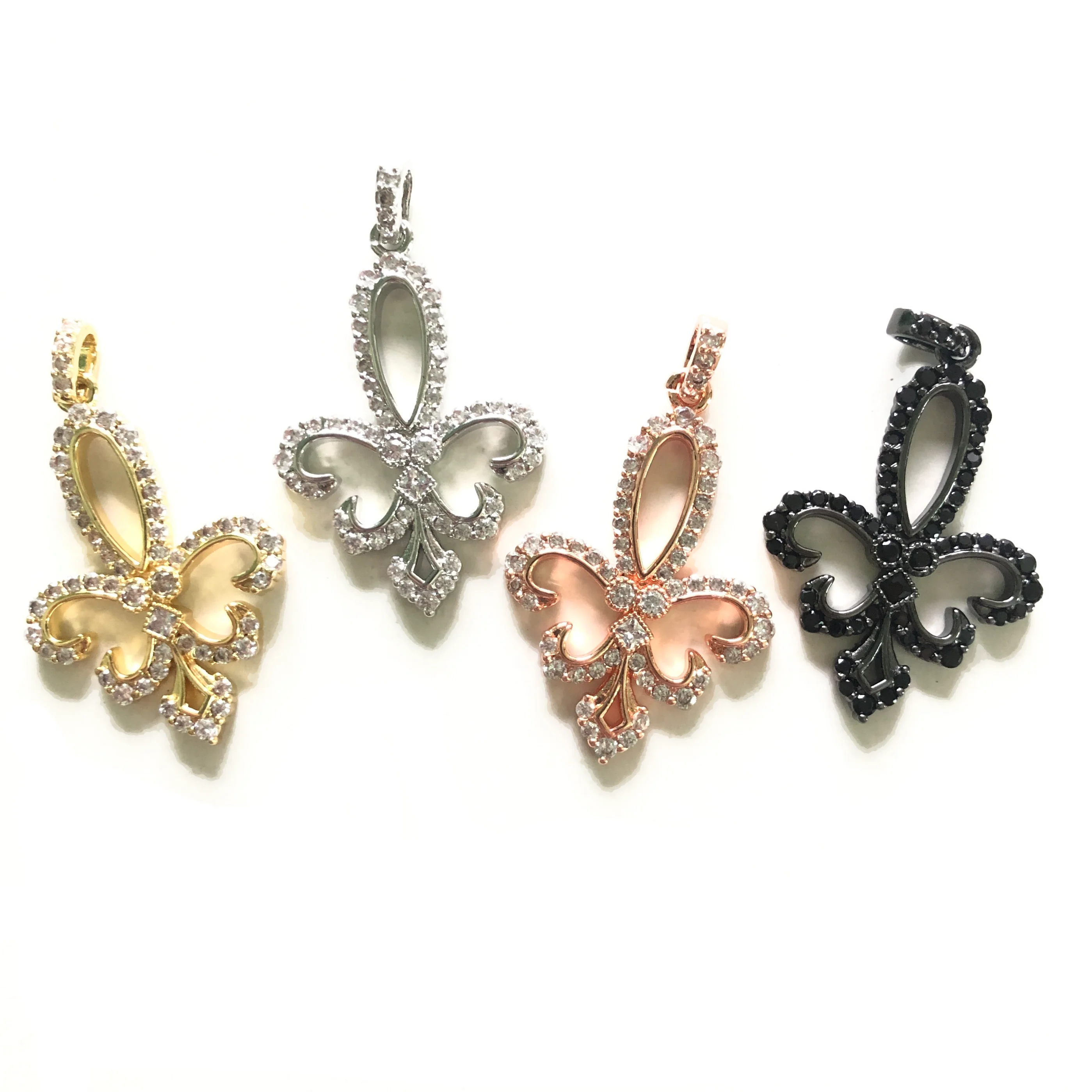 5pcs Fleur De Lis Symbol Charm for Women Bracelet Girl Necklace Making Louisiana Inspired Pendants for Jewelry Finding Wholesale