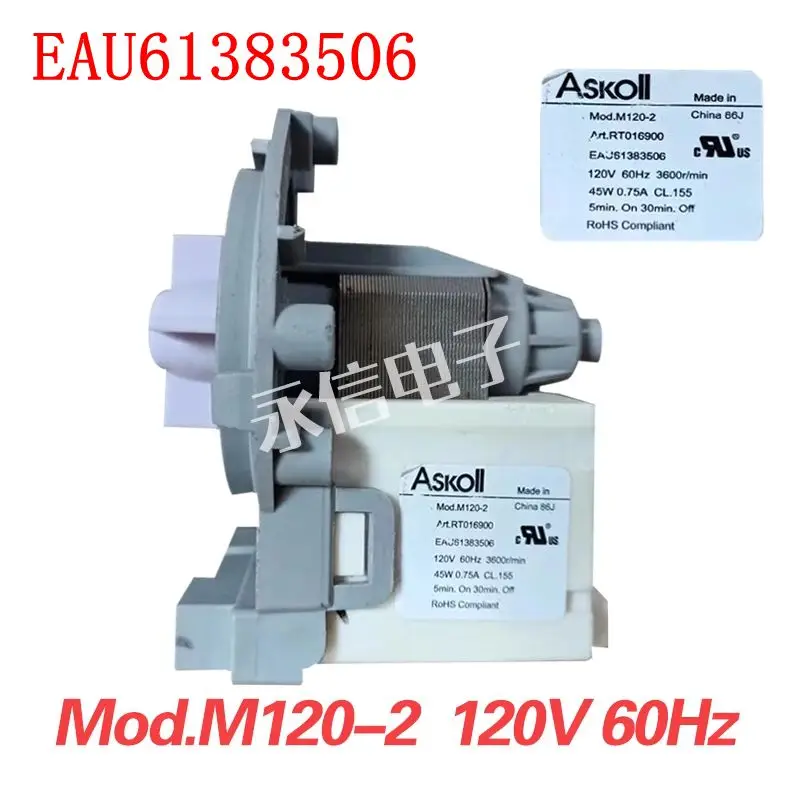 

EAU61383506 M120-2 AC120V 60HZ 0.75A 45W For Samsung Drain Pump Motor Water Outlet Motors Washing Machine Parts