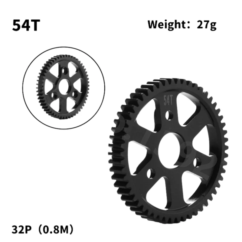 0.8M 32P 54T 56T 58T 62T 65T 68T Hardened Steel Spur Gear for TRAXXAS TRXS 1/10 E-REVO/SUMMIT RC Car Upgrade Parts Accessories