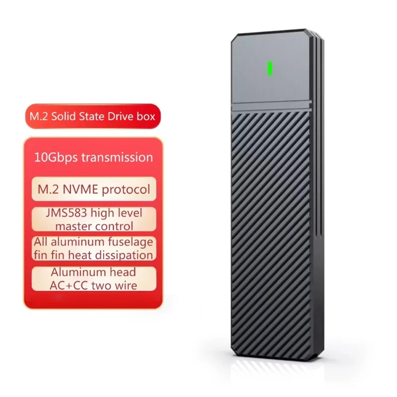 

M.2 NVME SSD External Enclosure Tool-Free USB 3.2 Type-C Adapter, Support NGFF(SATA Based) M.2 2280 2260 2242 2230 SSD Dropship