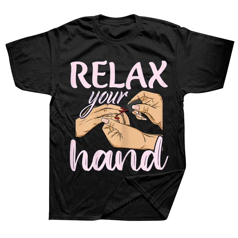 Lustige Nail Tech Künstler T-Shirts Grafik Baumwolle Streetwear Kurzarm Geburtstagsgeschenke Sommer Stil T-Shirt Herrenbekleidung