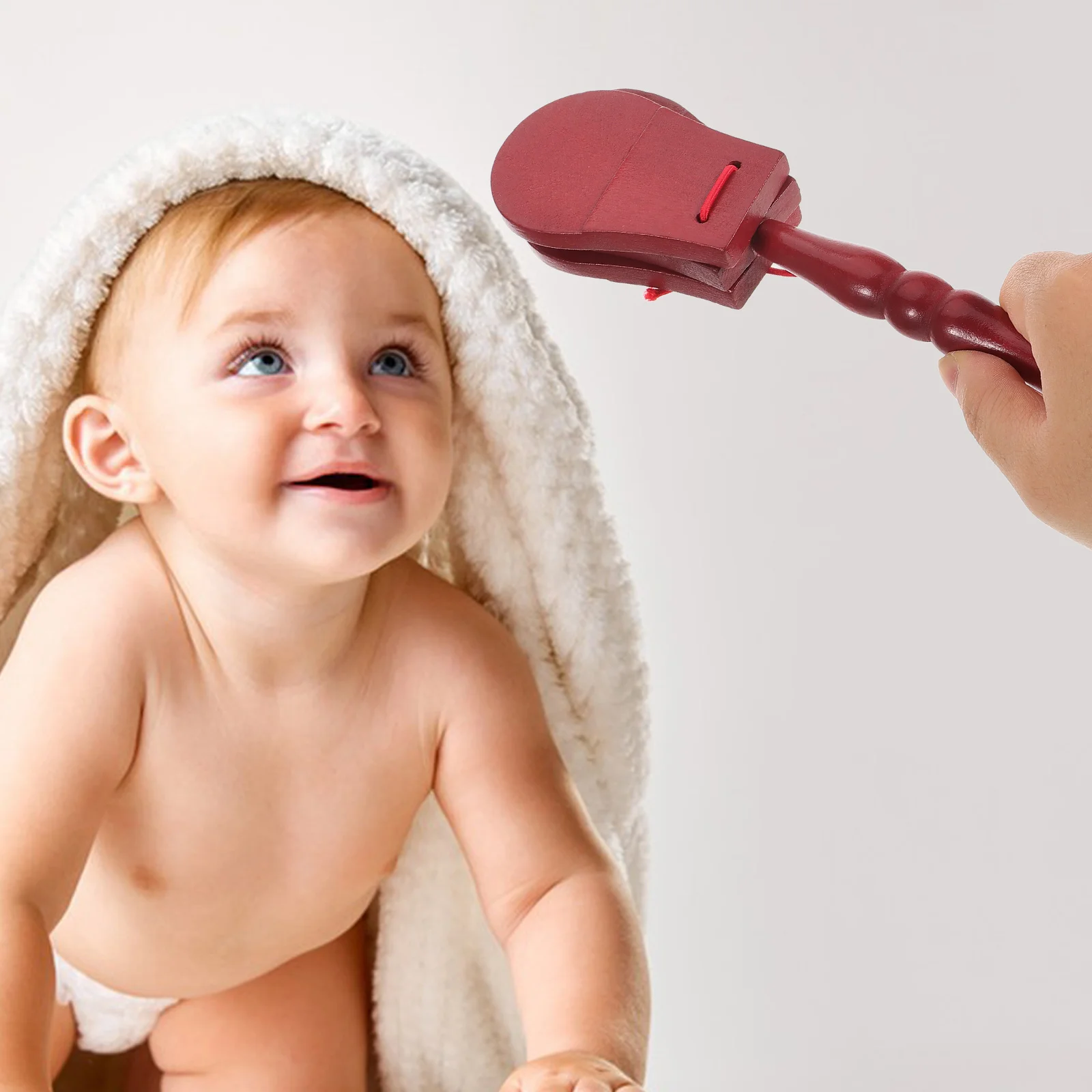 Castañuelas de madera para niños, instrumento de percusión, instrumentos musicales para niños, juguetes para niños pequeños