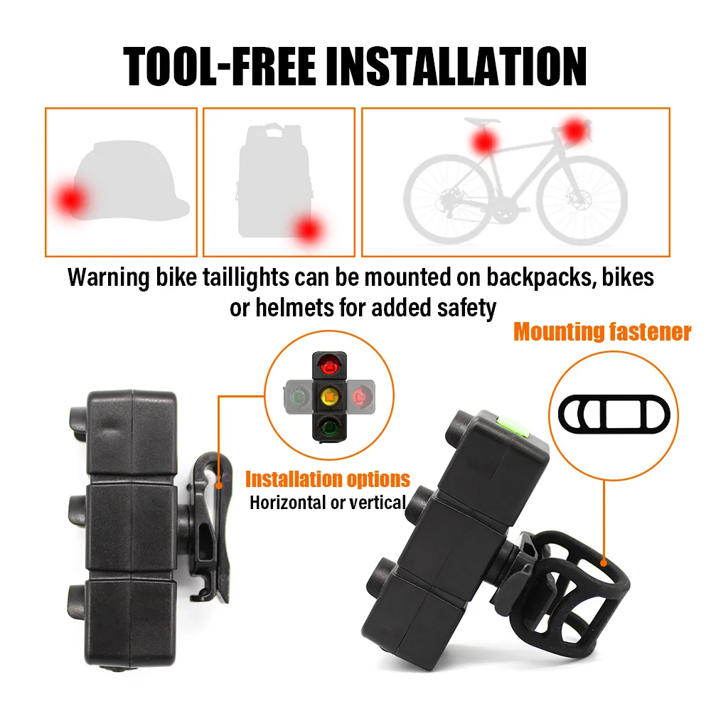 Bike Light Bicycle Taillight MTB Cycling Multi Lighting Modes USB Rechargeable Led Bike Warning Lamp Flash Tail Rear Lights