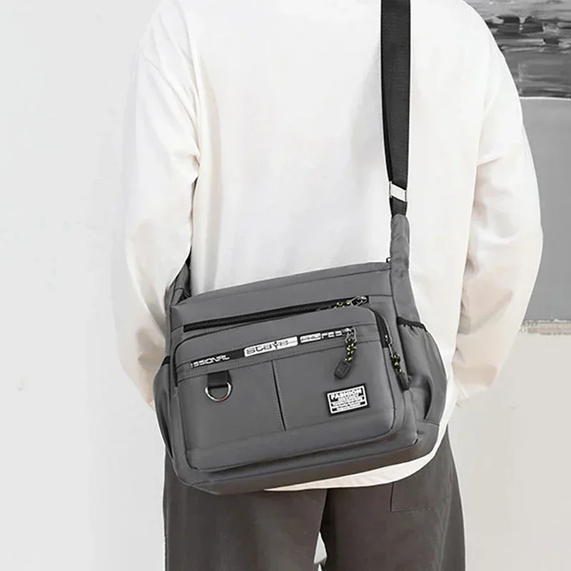 Robuste Multi-Pocket-Business-Umhängetasche für Männer und Frauen, lässige Business-Handtasche mit mehreren Fächern – Detail 15