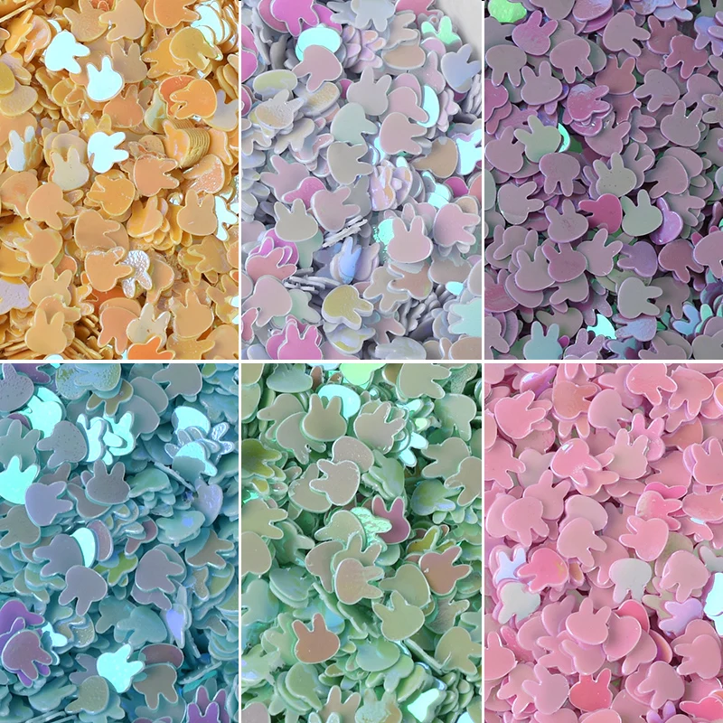 20g/Bag Rabbit 4mm PVC Confetti Glitter Sequins For Crafts Nail Art Decoration Paillettes Sequins DIY Sewing Accessories Girls