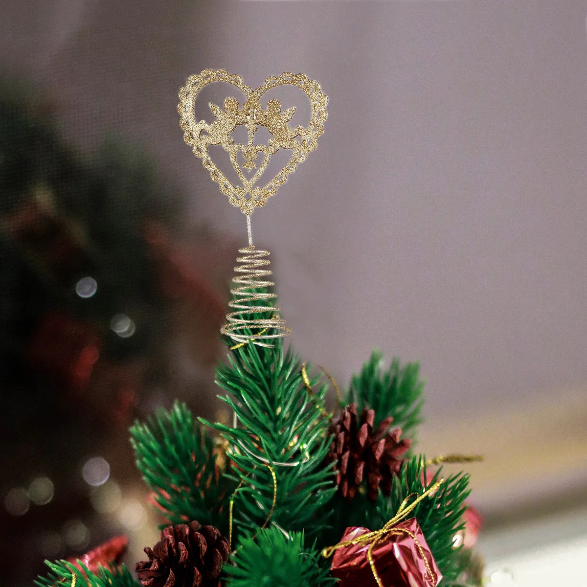 

1pc 15X8.5X4Cm Tree Top Star Decoration Golden Metal Christmas Tree Topper Festive Holiday Ornament Iron Star Festival Treetop