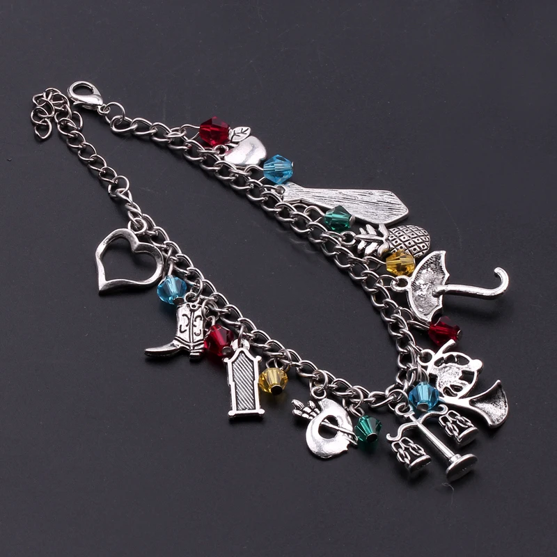 HIMYM Charm Bracelet Umbrella Libra Instrument Tuba Silver Color Pendant Bracelet for Birthday How I Met Your Mother Jewelry