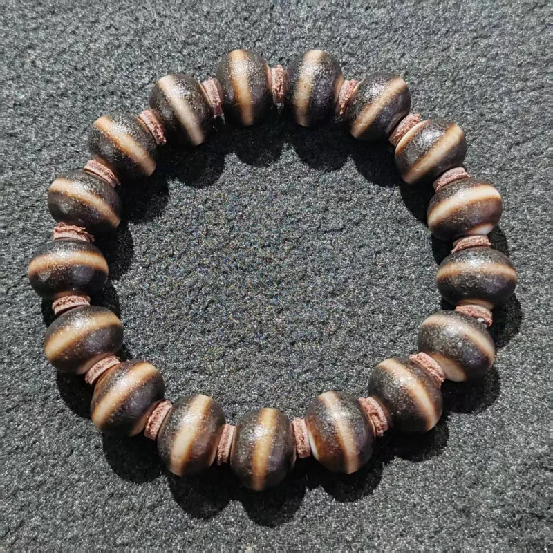 

Premium Penetration 10X13Mm With Patina Weathering First-Line Pharmacist Agate Dzi Bead Bracelet