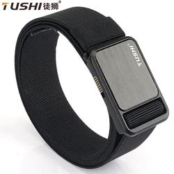 TUSHI Men Belt Outdoor Hunting Tactical Belt Multi-Function Buckle Nylon Belt High Quality Marine Corps Canvas Belt metal buckle