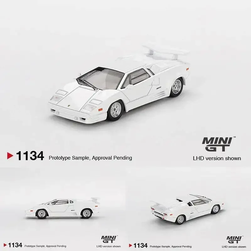 

PreSale MINIGT 1134 1:64 Lamborghini 25th Anniversary Countach White Diecast Car Model Collection Toys