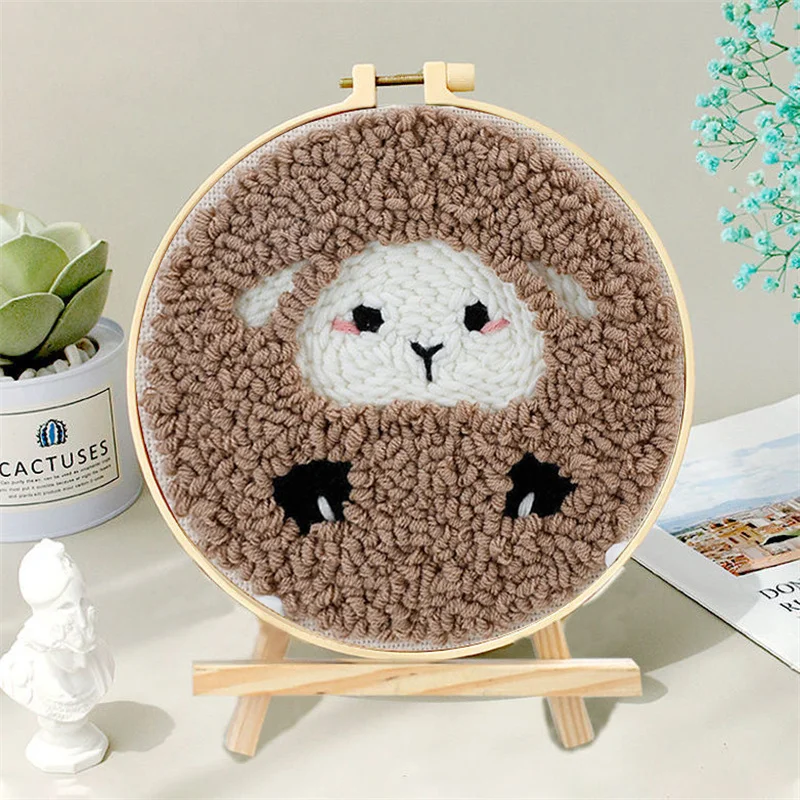 DIYダイヤモンド刺繍パンチニードルキット アニマルソーイングクラフト