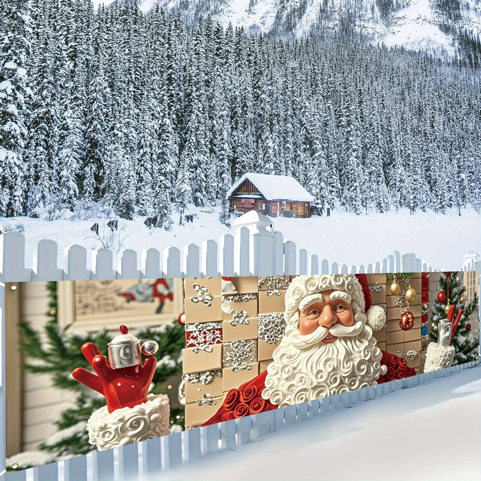 Vintage Santa Claus yard banne - Outdoor Power For Wedding 评论和价格
