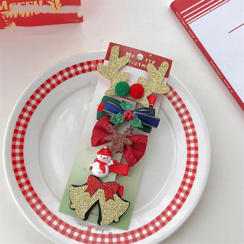 

Merry Christmas Decor Christmas Hairpin Set Deer Horn Star Children Antler Hair Clip Korean Hair Accessories Christmas Tree