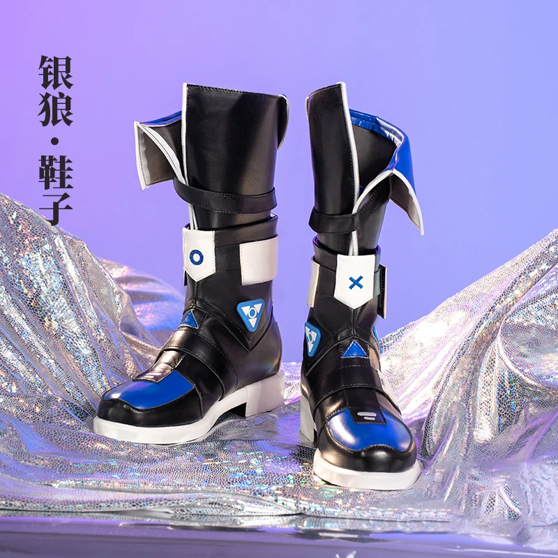 Honkai: Star Rail Cos Silver Wolf Shoes Cosplay Accessory Mid-calf Boot Female Cool