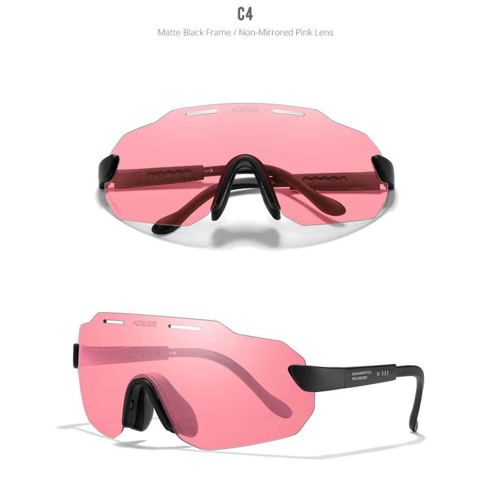 KDEAM Hohe-Ende Radfahren Gläser Ultra Licht TR90 Material Photochrome/Polarisierte Sonnenbrille Männer Einstellbare Tempel Länge – Detail 21