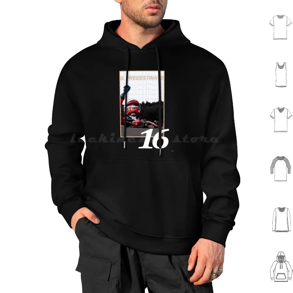 

Il Predestinato Leclerc Графический дизайн плаката Толстовка с капюшоном из хлопка с длинными рукавами Leclerc Графический дизайн Ferarri Scuderia Ferarri