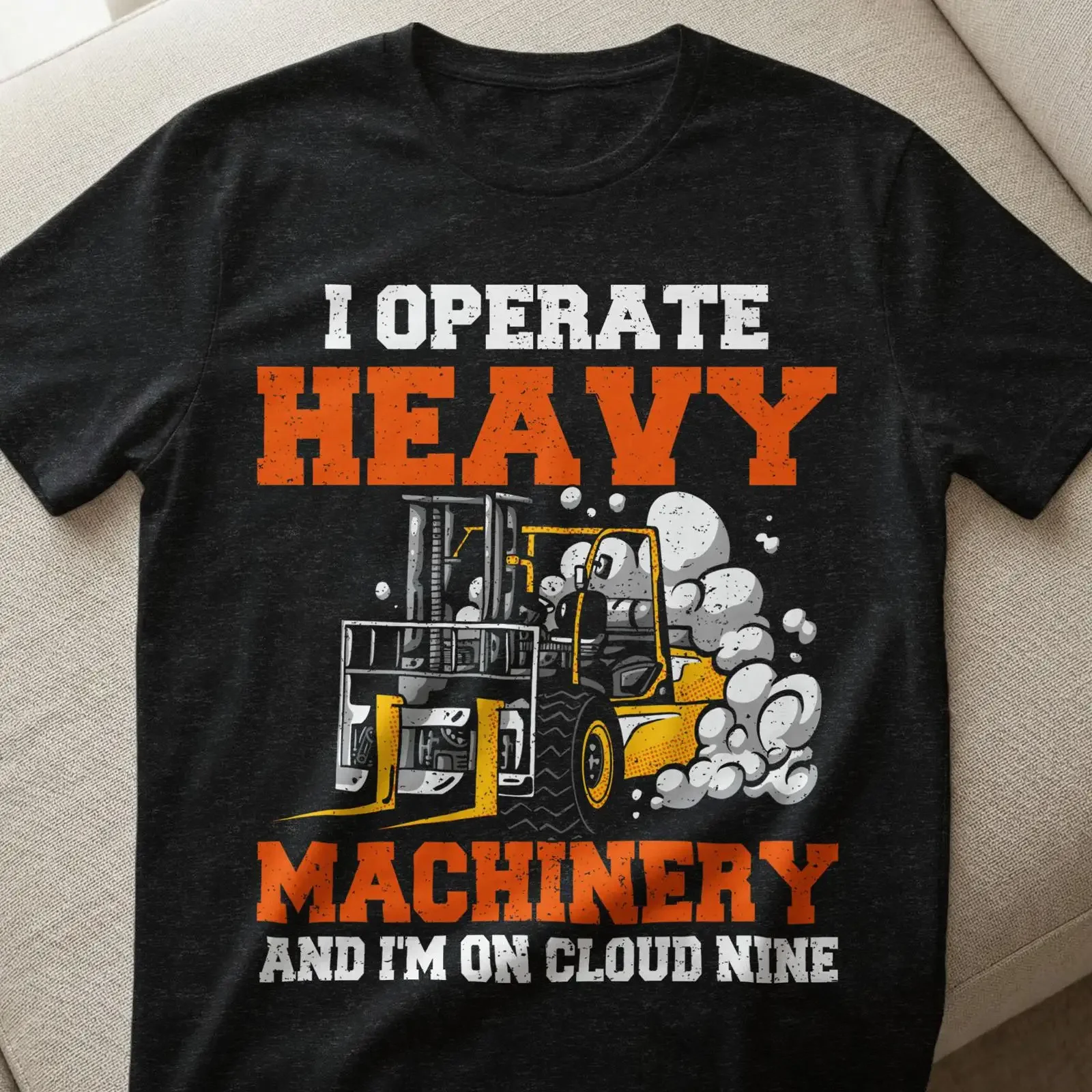 Heavy Machinery PNG ForklifT T Shirt Design Construction Sublimation Operator Art Instant Download DTF File vintage Washed