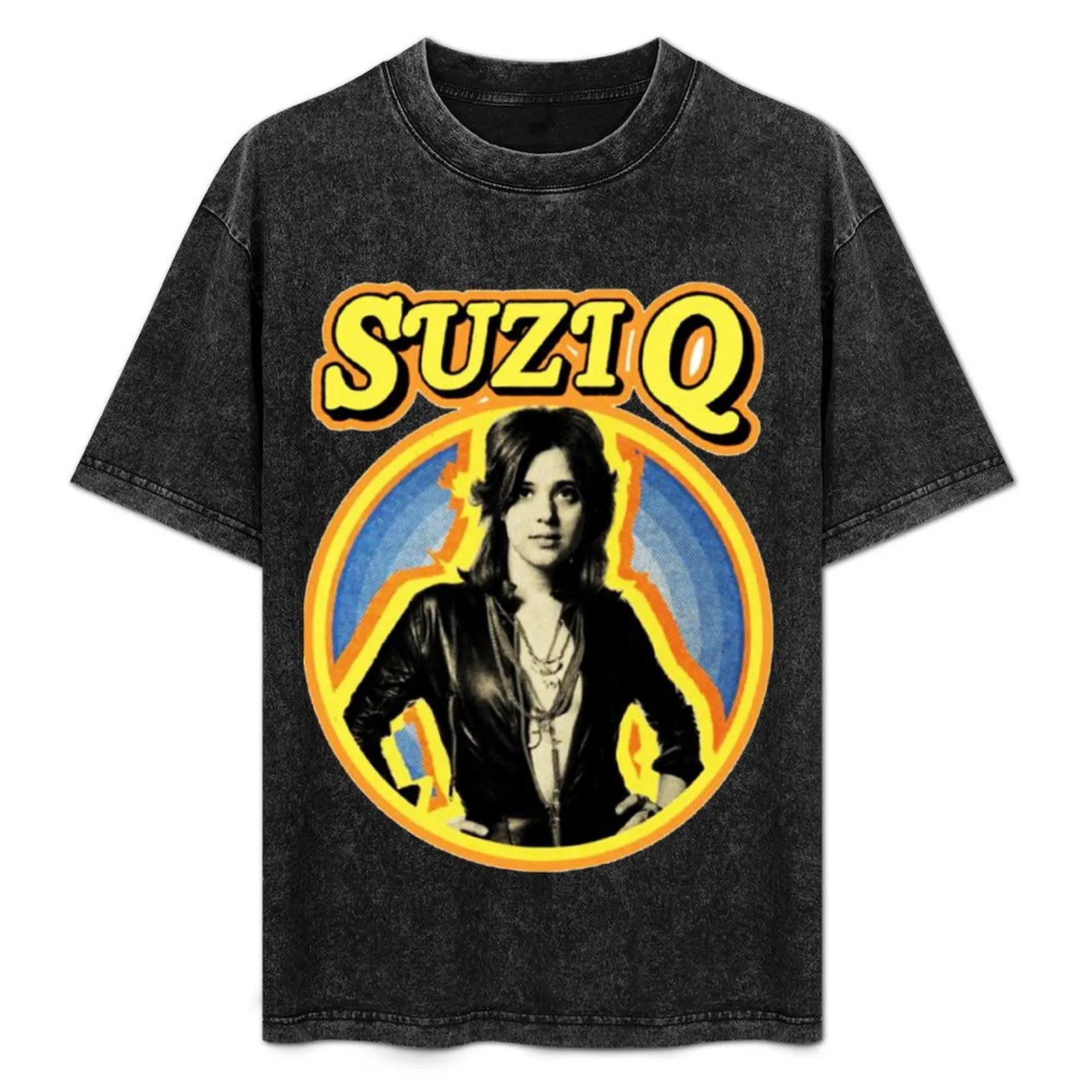

New 2022 logos trend SUZI QUATRO T-Shirt blue archive Blouse oversizeds plus sizes mens fashion
