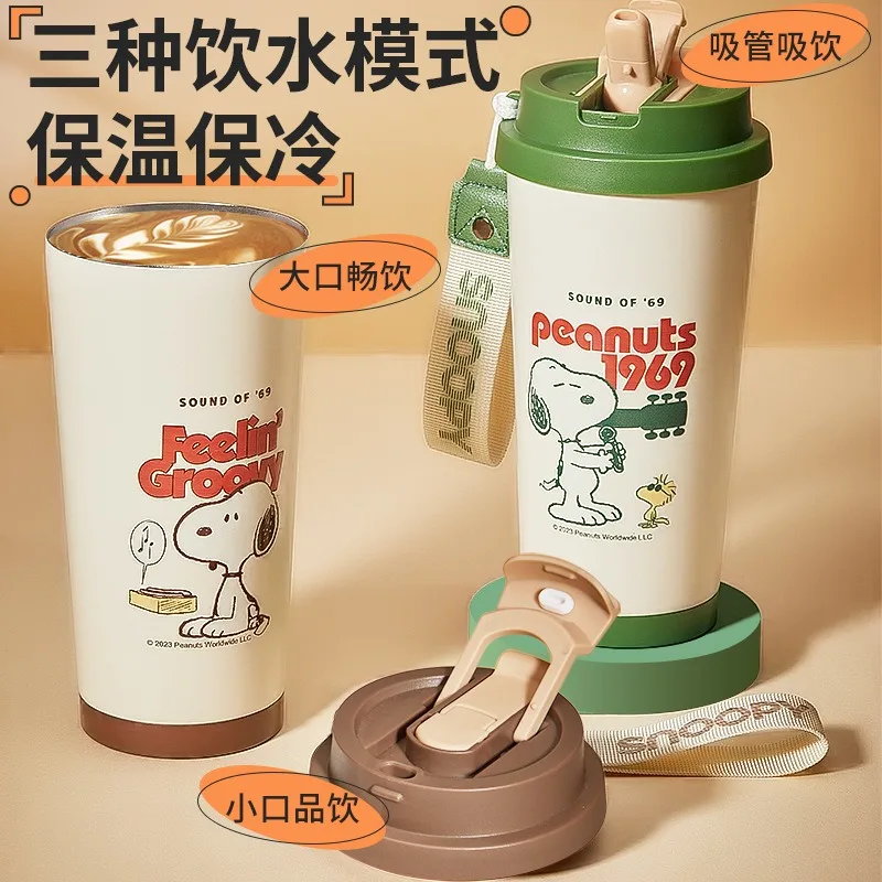 ステンレス製真空カップ,500ml,居間用断熱材,トラベルコーヒーマグ,アニメ水ボトル,真空フラスコ