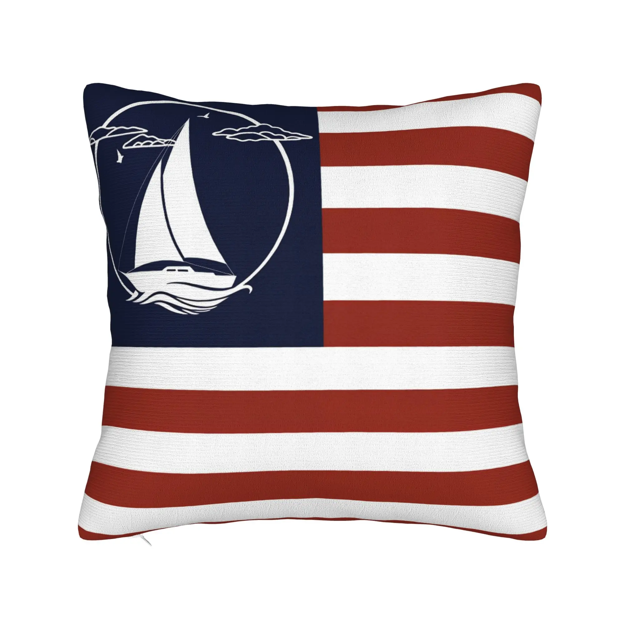 Nordic Dark Blue Nautical Collection Pillow Case  Custom Pillow Cover For Sofa Couch Bed Living Room Vintage Pillowcases