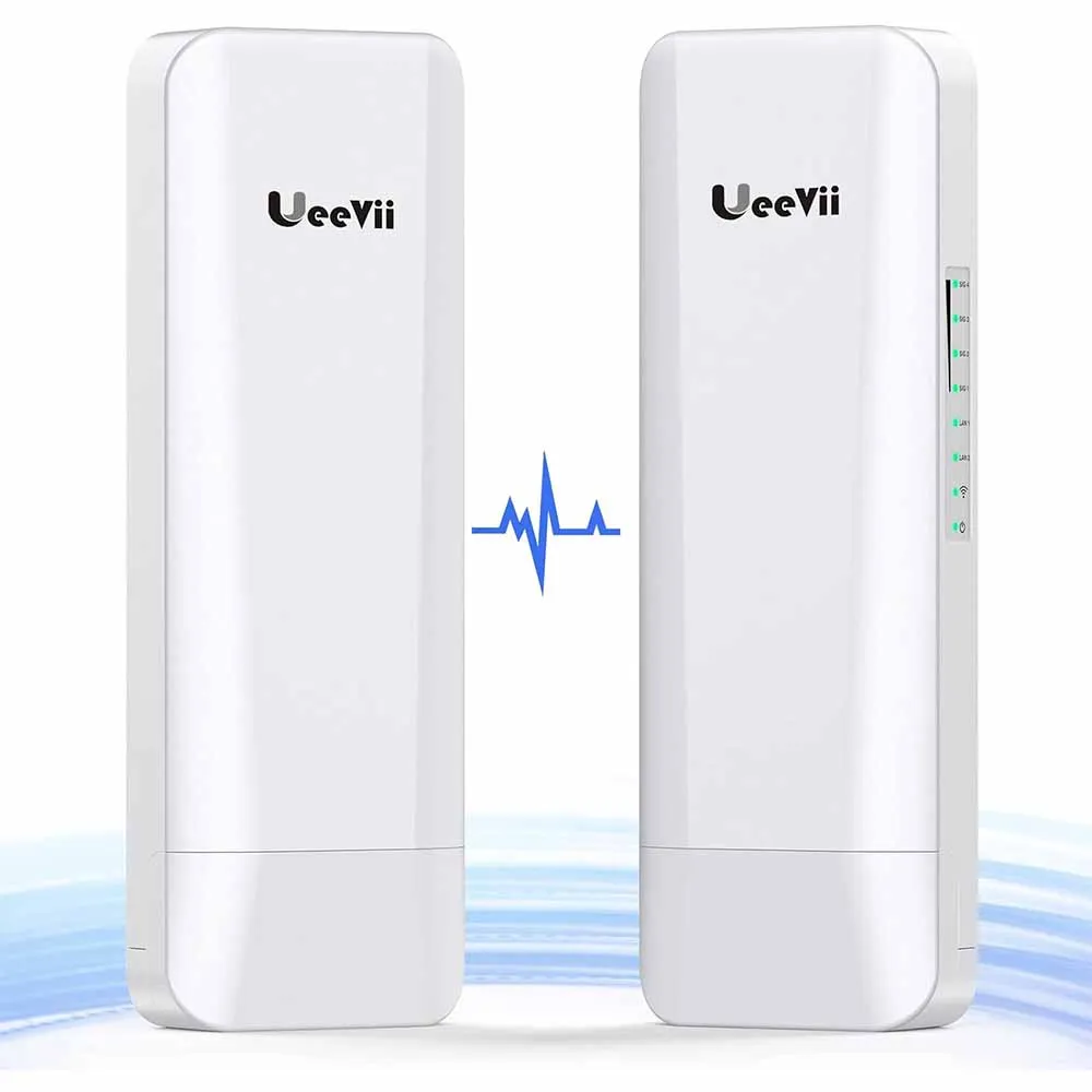 ueevii repetidor sem fio wifi ao ar livre cpe roteador extensor acesso ap ponto a ponto com poe ponte 58g 100mbps 3km pcs 01