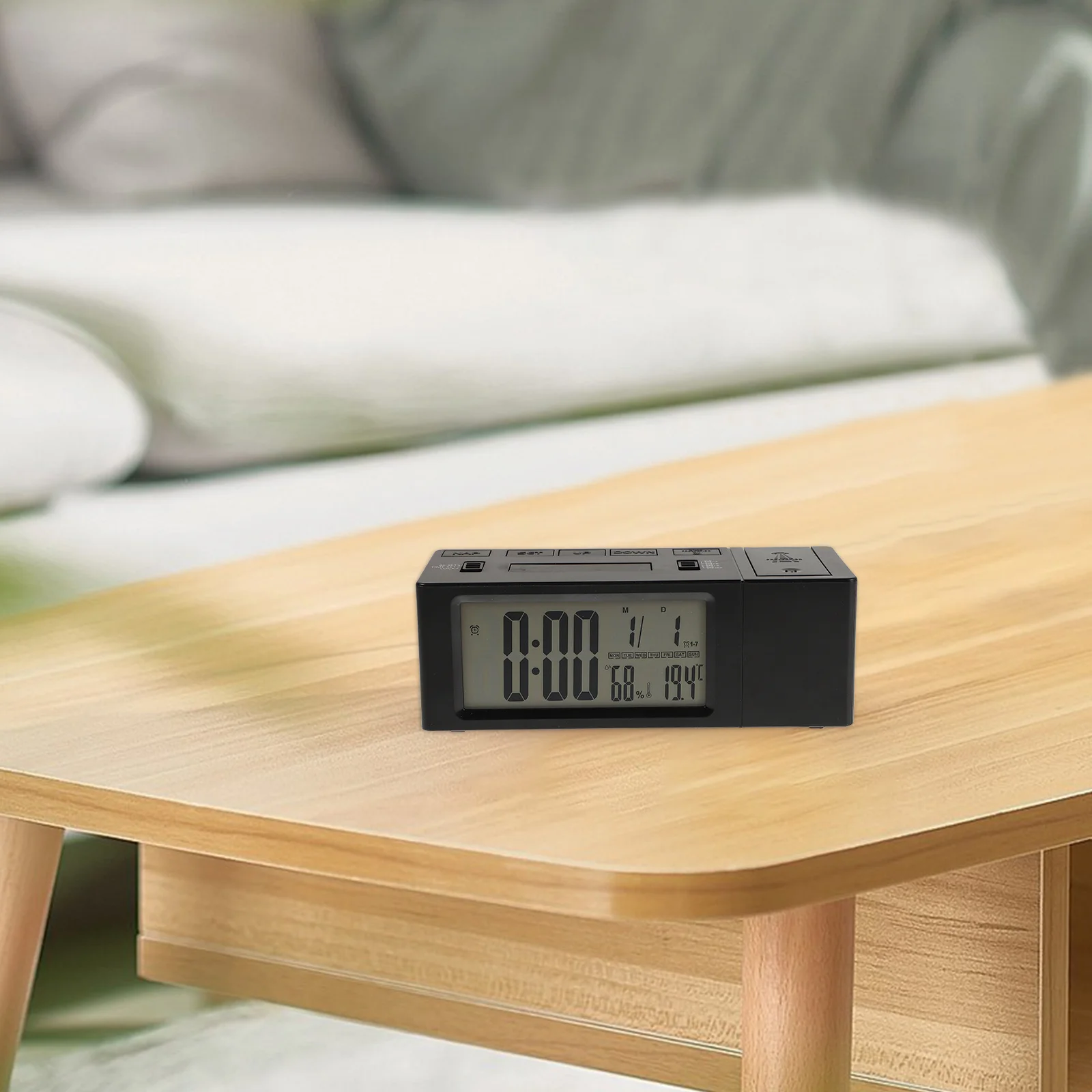 

Digital Alarm Clock with Ceiling Projection Wall Display Brightness Control Night Light for Bedroom Living Room Kids