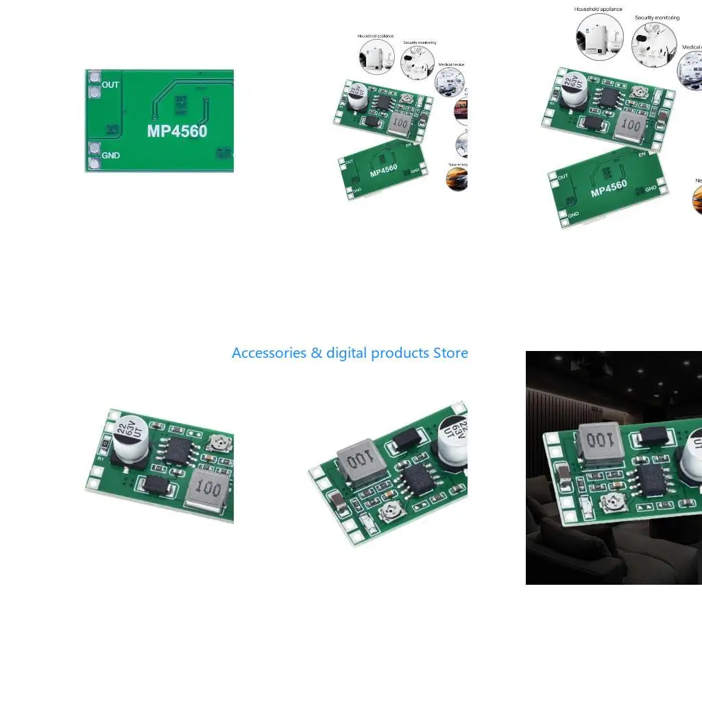 77JD 1PC 2A DC-DC MP4560 Step-Down Stabilized Supply Module 24V to 12V9V5V3V