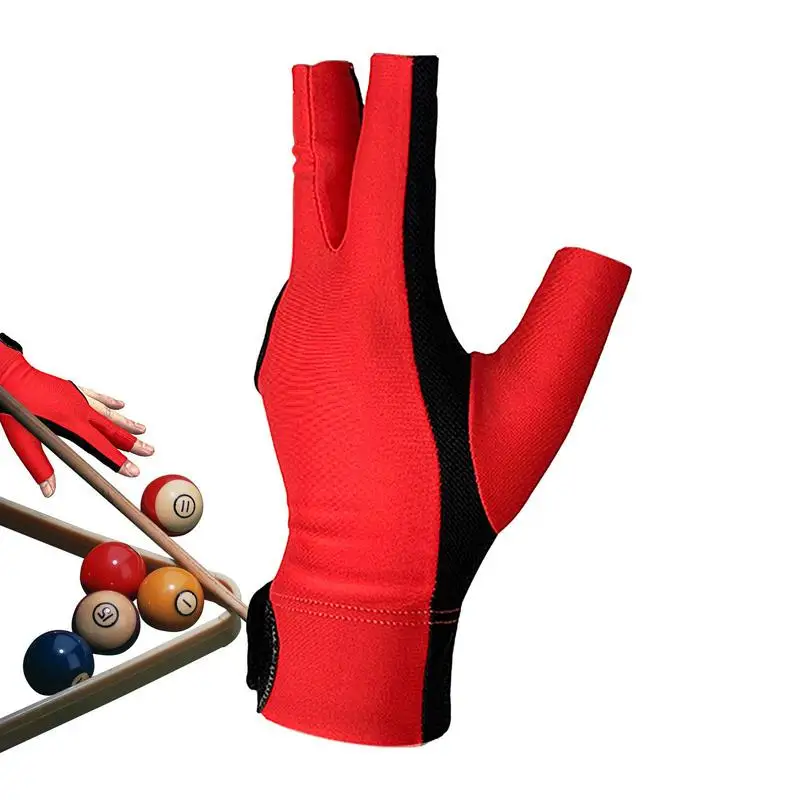 3 Finger Pool Gloves Cue Sport Gloves With 3 Finger Design Left Pool Cue Gloves For Enhanced Grip Billiard Accessories For Men