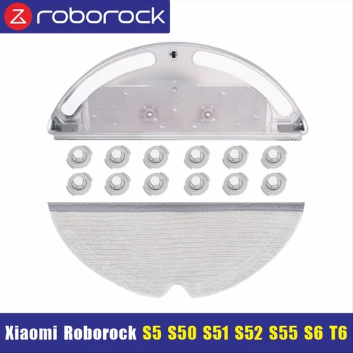 Roborock 1/2 S5 S50 S51 S55 S6 S60 S65 E25 E35 E20 C10 T4 T6 Mi Vacuums 물 탱크 필터 걸레 천 부품 