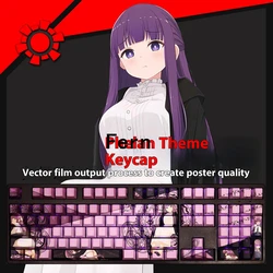 108 Keys/set Frieren Beyond Journey's End Fern Keycap PBT Backlit Keycaps Cartoon Anime Key Caps For ANSI 61 87 104 Keyboards