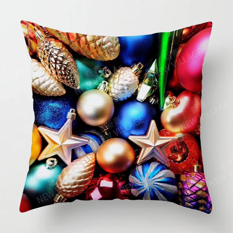 christmas Balls and Snowflakes pillow cushion cover Home decorations throw pillow covers 45*45 pillowcase 40x40cm 50x50 45x45