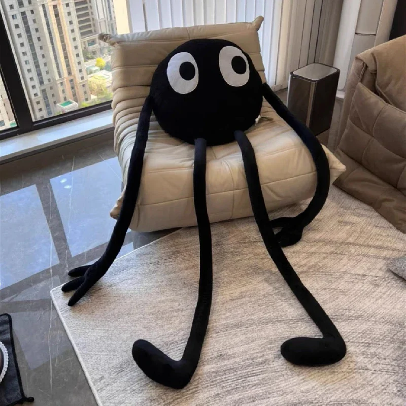 Huge Cute Black Briquettes Octopus Plush Toy Stuffed Long Legs Octopus Doll Plush Animal Pillow Creative Gift Kawaii Room Decor