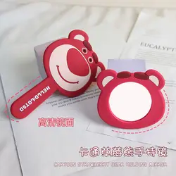 New Disney Lotso animation peripheral cartoon handheld makeup mirror cute kawaii portable mirror girl student makeup mirror gift